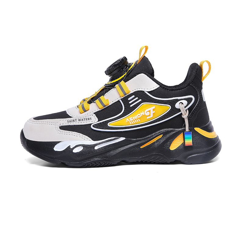 Кроссовки детские с низким верхом и противоскользящим покрытием Anti Kick SAINT WATERS, черный/желтый
Кроссовки детские с низким верхом и противоскользящим покрытием Anti Kick SAINT WATERS, черный/желтый