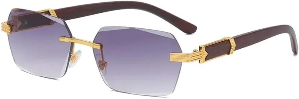 Модные, роскошные, винтажные солнцезащитные очки без оправы для женщин и мужчин, с градиентными линзами и защитой от УФ-излучения UV400 LJTJTAV, Gold Gray
Модные, роскошные, винтажные солнцезащитные очки без оправы для женщин и мужчин, с градиентными линзами и защитой от УФ-излучения UV400 LJTJTAV, Gold Gray