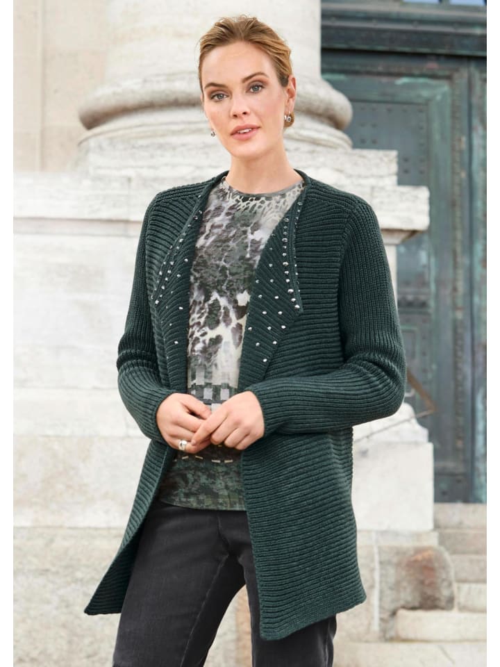 Короткий размер: кардиган с горизонтальной резинкой бутылочно-зеленого цвета. GOLDNER
Короткий размер: кардиган с горизонтальной резинкой бутылочно-зеленого цвета. GOLDNER