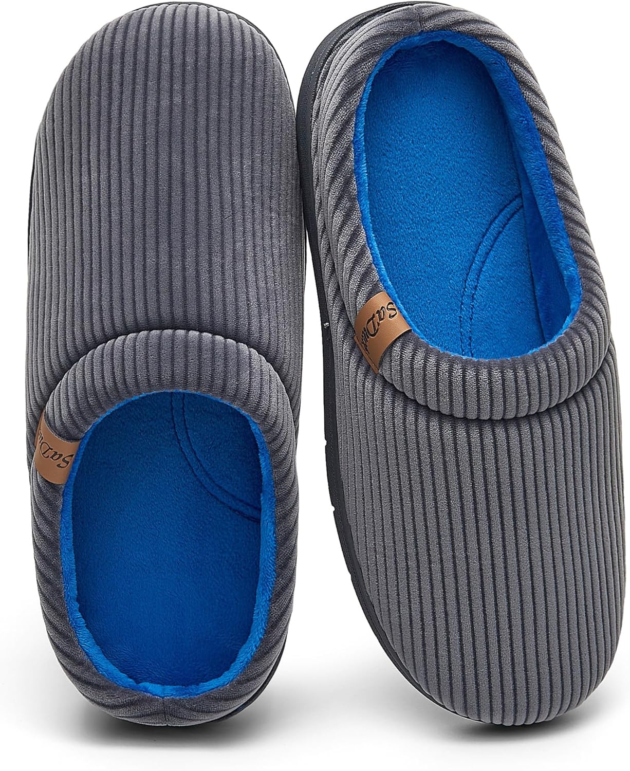 Мужские двухцветные тапочки с поддержкой свода стопы, с удобной посадкой, теплые домашние тапочки с мемори-пеной, для дома и улицы, дышащие Saduck, голубой
Мужские двухцветные тапочки с поддержкой свода стопы, с удобной посадкой, теплые домашние тапочки с мемори-пеной, для дома и улицы, дышащие Saduck, голубой