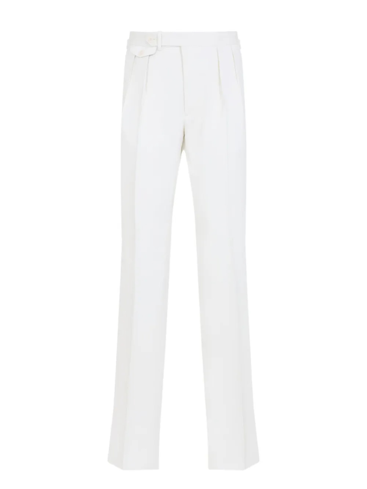 Плиссированные брюки с высокой талией Ralph Lauren Purple Label, белый 
Плиссированные брюки с высокой талией Ralph Lauren Purple Label, белый