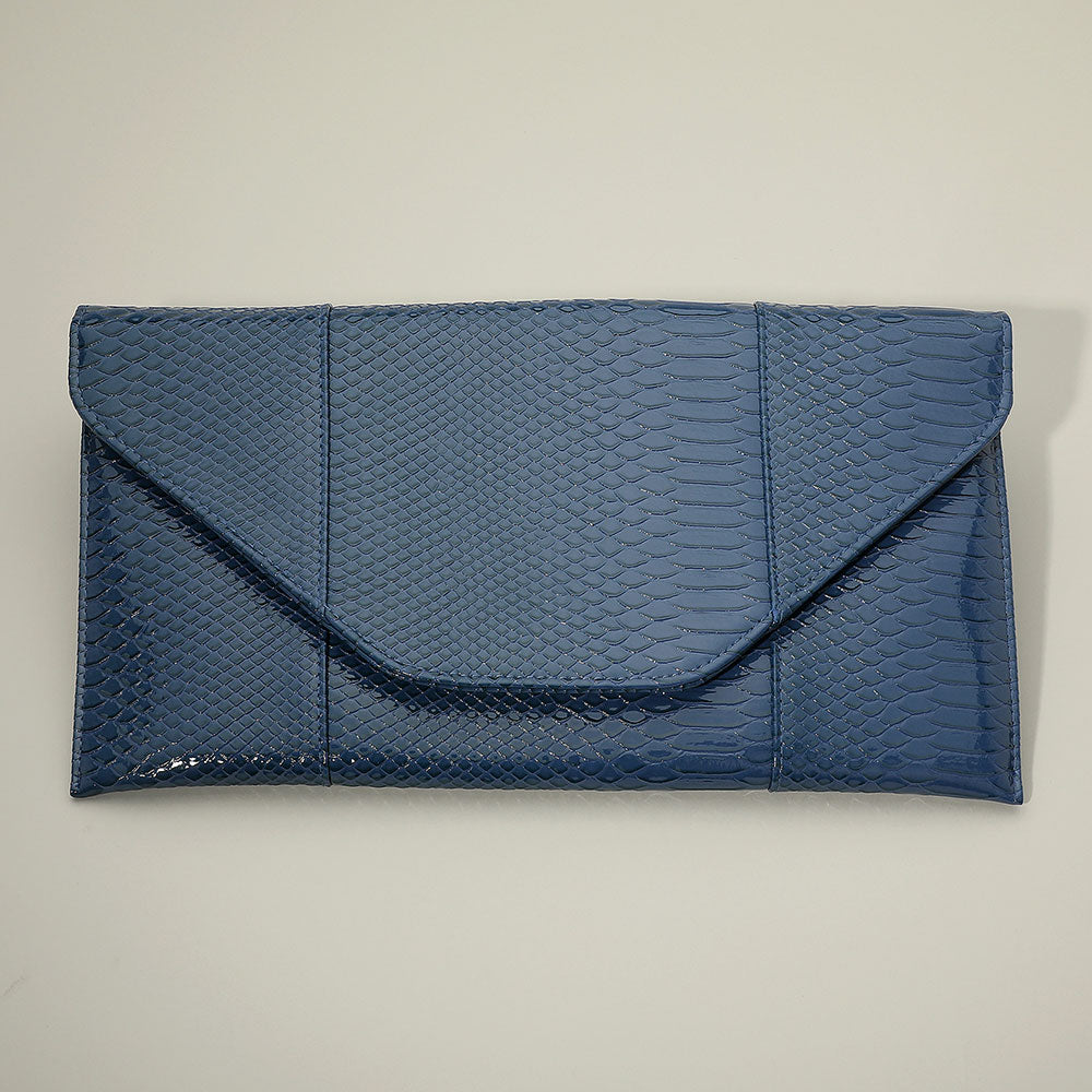 Клатч-конверт с узором под кожу змеи FASHNZFAB, темно-синий
Клатч-конверт с узором под кожу змеи FASHNZFAB, темно-синий