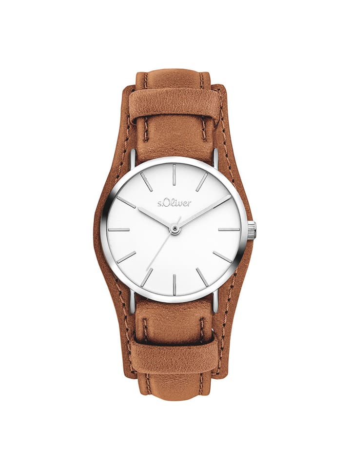 s.Oliver Наручные часы со съемным коричневым ремешком в сдержанном стиле
s.Oliver Наручные часы со съемным коричневым ремешком в сдержанном стиле
