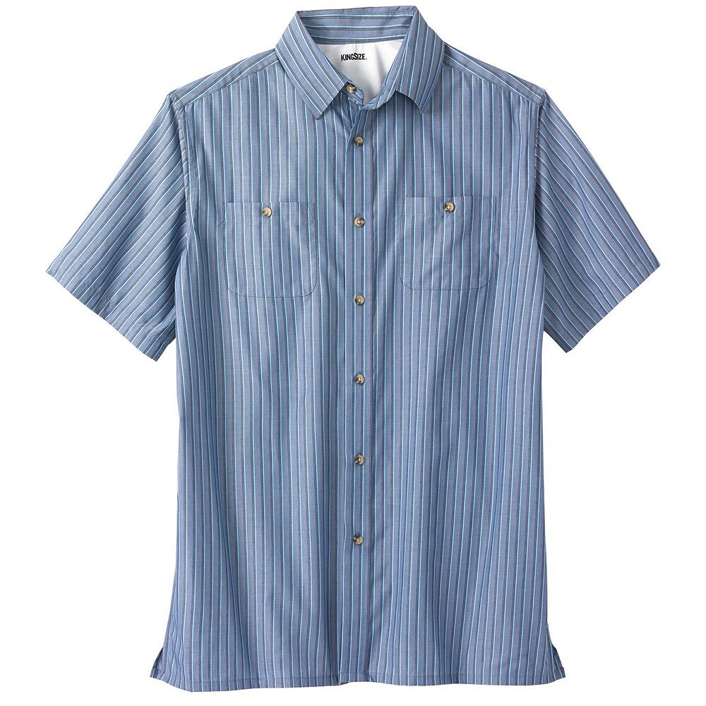 Мужская спортивная рубашка в полоску с короткими рукавами Kingsize в большую и высокую полоску KingSize, цвет Slate Blue Stripe
Мужская спортивная рубашка в полоску с короткими рукавами Kingsize в большую и высокую полоску KingSize, цвет Slate Blue Stripe