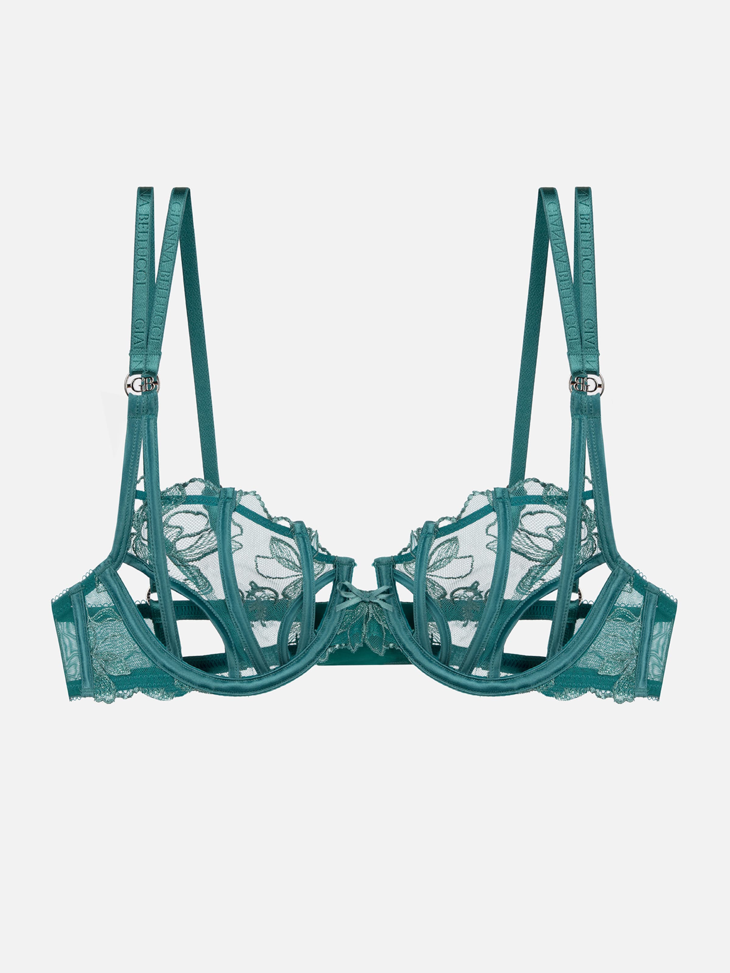 Gianna Bellucci Бюстгальтер балконет 'Luna' в изумрудном цвете
Gianna Bellucci Бюстгальтер балконет 'Luna' в изумрудном цвете