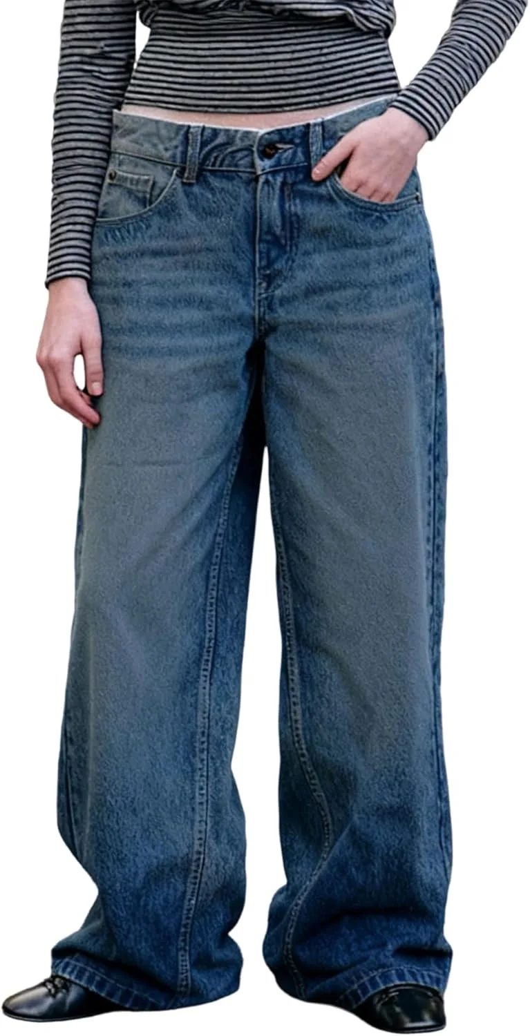 Женские джинсы Y2K с низкой посадкой, широкие, в стиле boyfriend Kfsghdnz
Женские джинсы Y2K с низкой посадкой, широкие, в стиле boyfriend Kfsghdnz