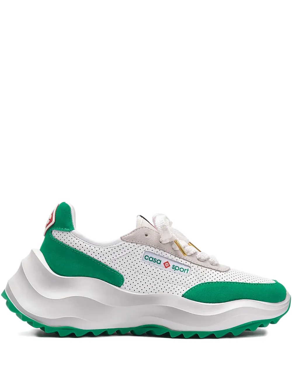 Кроссовки с перфорацией и нашивкой-логотипом CASABLANCA, белый
Кроссовки с перфорацией и нашивкой-логотипом CASABLANCA, белый