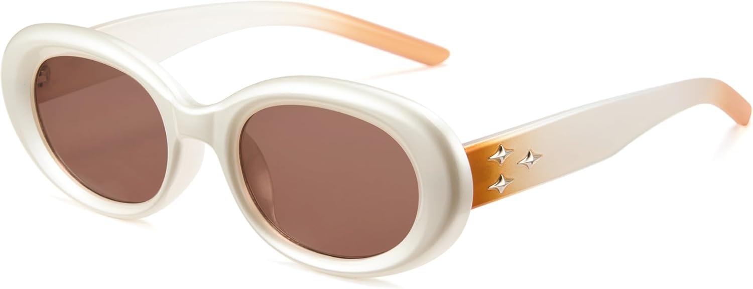 Женские солнцезащитные очки Cyxus овальной формы с четырехконечной звездой, защитой от УФ-излучения, линзами AC, модной ультралегкой оправой из поликарбоната, 1149 - White Frame - Brown Lens
Женские солнцезащитные очки Cyxus овальной формы с четырехконечной звездой, защитой от УФ-излучения, линзами AC, модной ультралегкой оправой из поликарбоната, 1149 - White Frame - Brown Lens