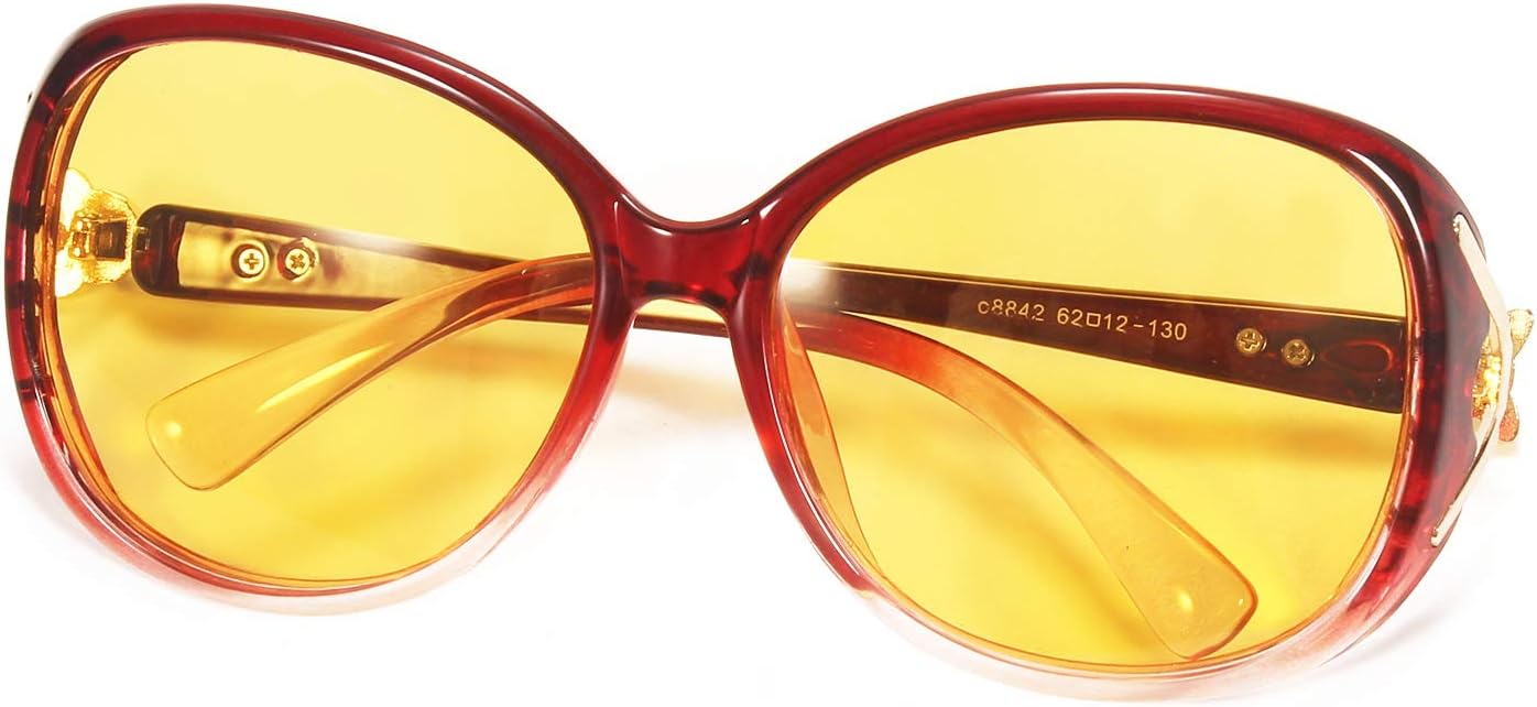 Женские поляризованные солнцезащитные очки высокой четкости для ночного видения, стильные очки для вождения в темное время суток, очки с антибликовым покрытием Loovit, Red
Женские поляризованные солнцезащитные очки высокой четкости для ночного видения, стильные очки для вождения в темное время суток, очки с антибликовым покрытием Loovit, Red