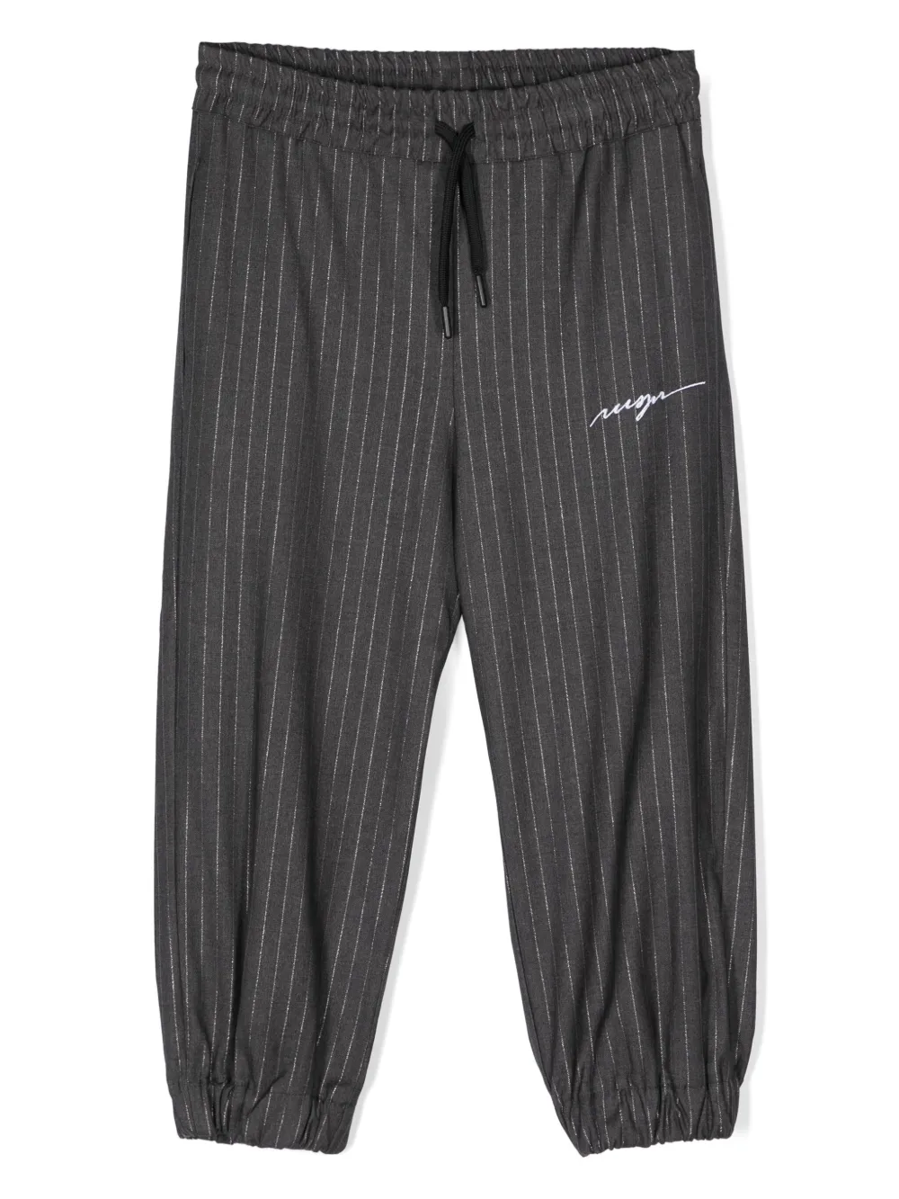 Брюки с вышитым логотипом MSGM Kids, серый
Брюки с вышитым логотипом MSGM Kids, серый