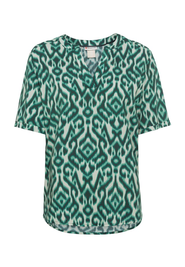 Блузка-Рубашка с разрезом по горловине Street One, зеленый
Блузка-Рубашка с разрезом по горловине Street One, зеленый