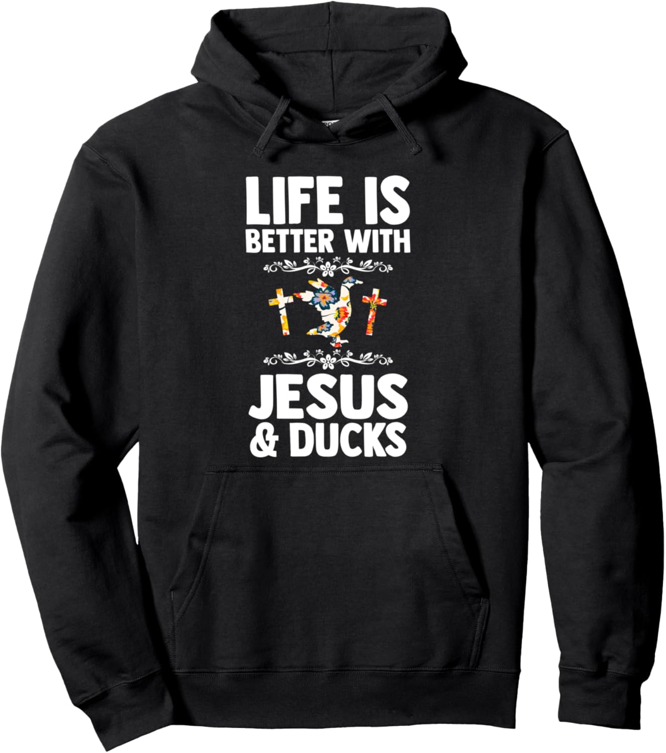 Толстовка, Жизнь лучше с толстовкой с изображением утки Jesus & Ducks Jesus & Bible Gift, черный
Толстовка, Жизнь лучше с толстовкой с изображением утки Jesus & Ducks Jesus & Bible Gift, черный