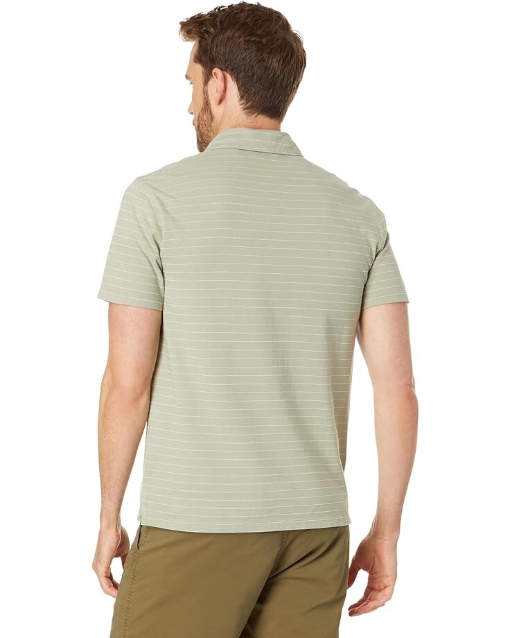 Поло Vince Garment Dye Fleck Stripe Short Sleeve Polo, цвет Washed Pale Thyme 
Поло Vince Garment Dye Fleck Stripe Short Sleeve Polo, цвет Washed Pale Thyme