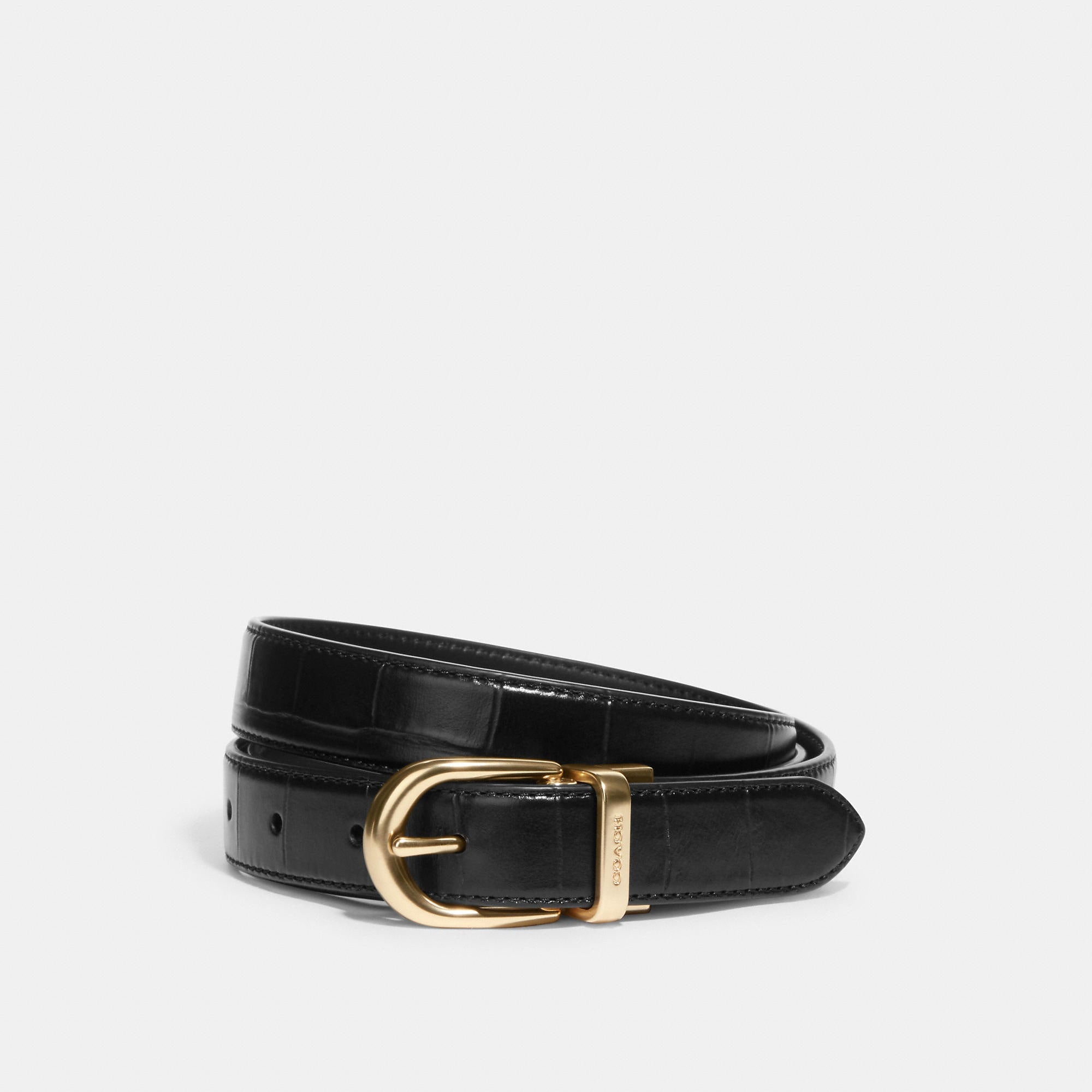 Ремень Coach Outlet Classic Buckle Cut To Size, двусторонний, 25 мм, золотой/черный 
Ремень Coach Outlet Classic Buckle Cut To Size, двусторонний, 25 мм, золотой/черный