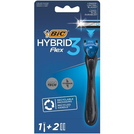 Набор многоразовых мужских бритв Bic Hybrid 3 Flex со сменными 3 лезвиями, Bic Deutschland