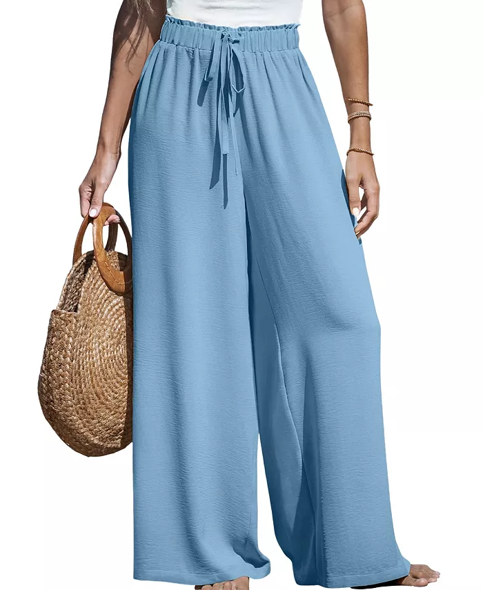 Женские летние брюки с завязками и широкими штанинами Summer Lovin Cupshe, синий
Женские летние брюки с завязками и широкими штанинами Summer Lovin Cupshe, синий