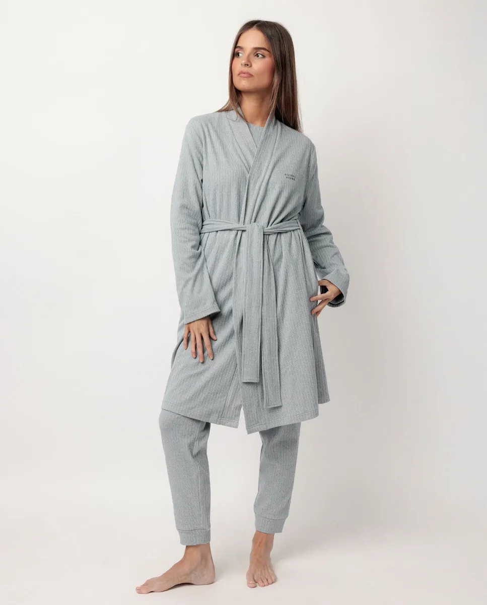 Женский халат с длинными рукавами из вязаного канта Admas, синий
Женский халат с длинными рукавами из вязаного канта Admas, синий