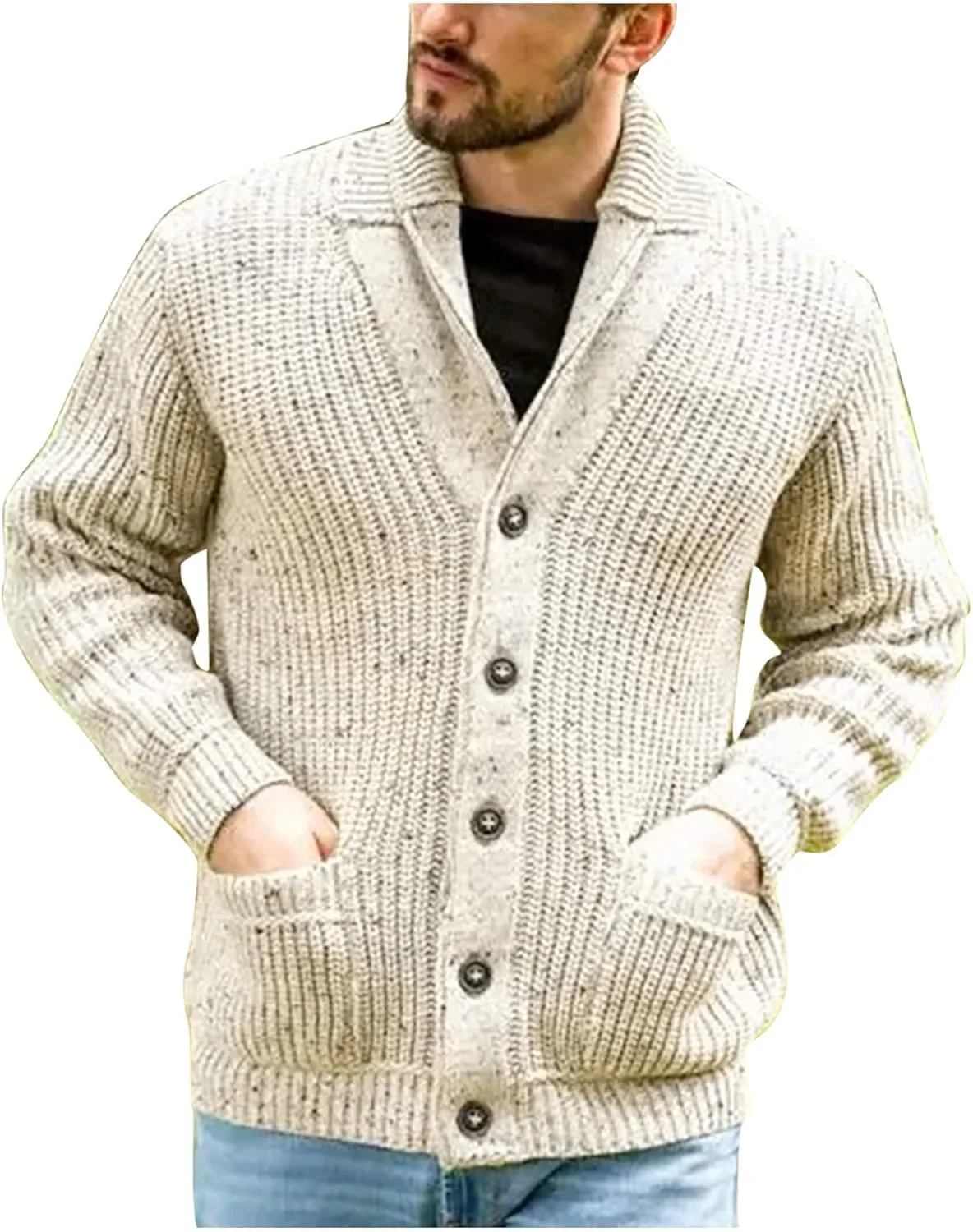 Мужской зимний кардиган XUNRYAN с кабельной вязкой и воротником-шалью
Мужской зимний кардиган XUNRYAN с кабельной вязкой и воротником-шалью