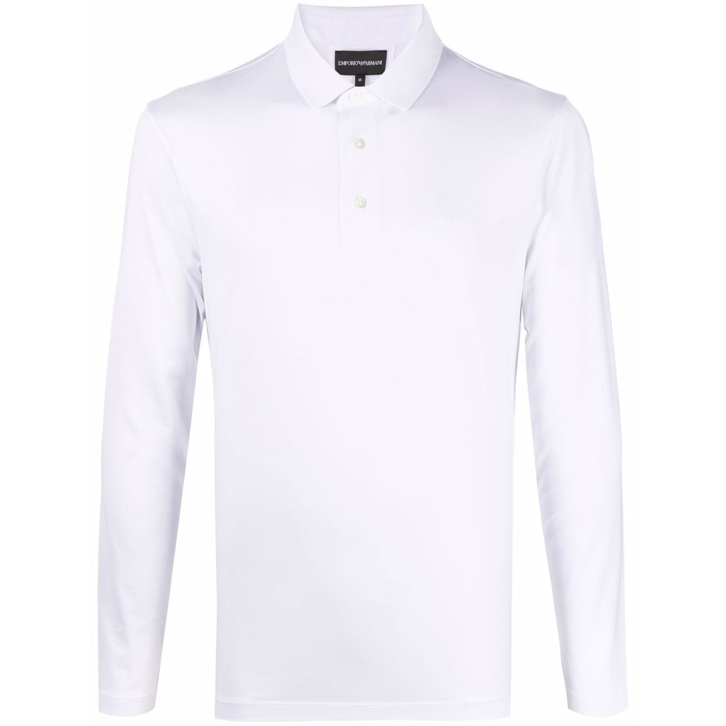 Футболка поло с длинным рукавом и детализированным логотипом EMPORIO ARMANI, белая
Футболка поло с длинным рукавом и детализированным логотипом EMPORIO ARMANI, белая