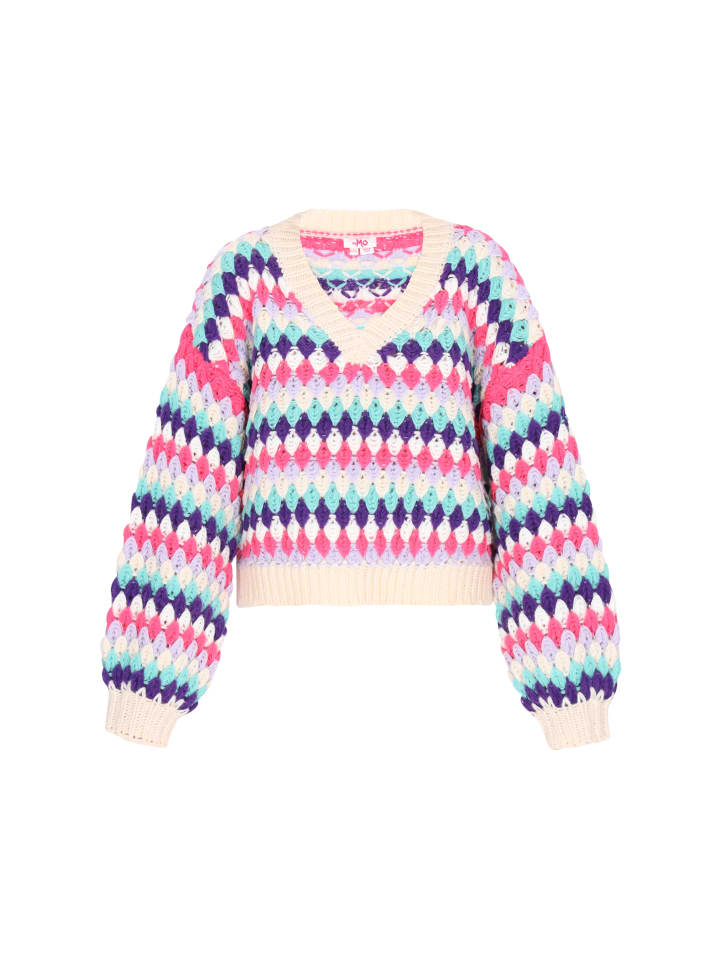 Женский свитер бирюзового цвета с разноцветной отделкой myMo
Женский свитер бирюзового цвета с разноцветной отделкой myMo