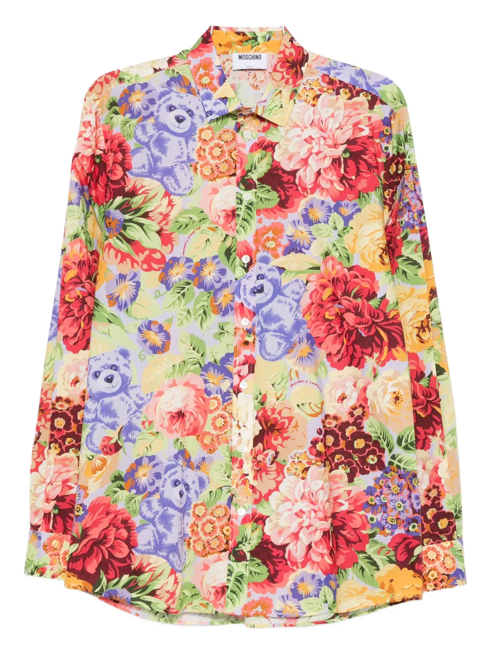 Рубашка с цветочным принтом Moschino, синий
Рубашка с цветочным принтом Moschino, синий