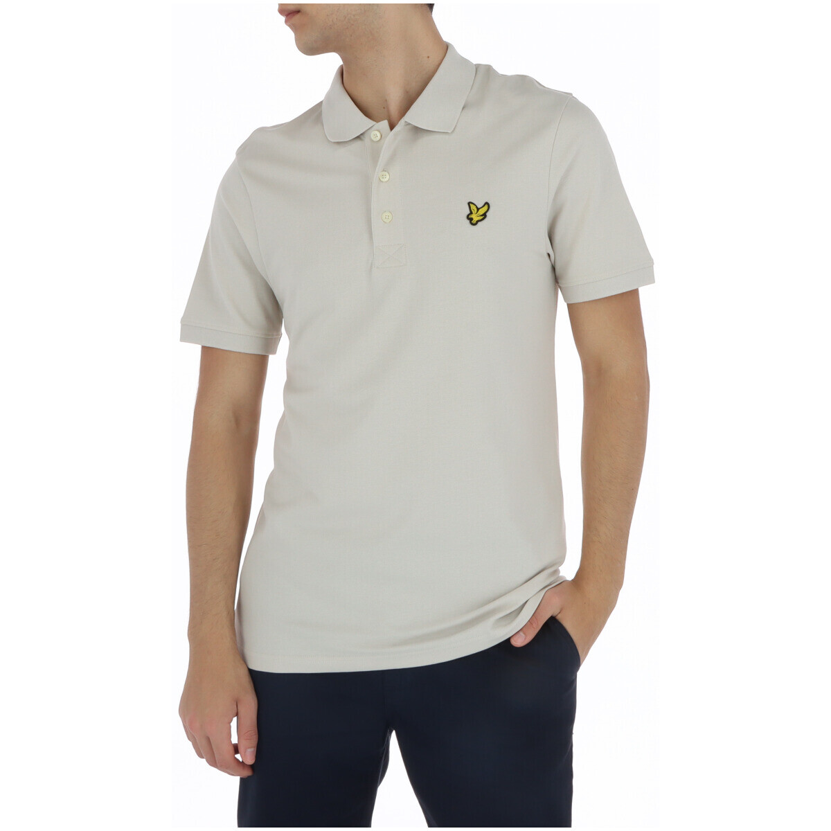 Поло Lyle & Scott с логотипом, бежевый 
Поло Lyle & Scott с логотипом, бежевый