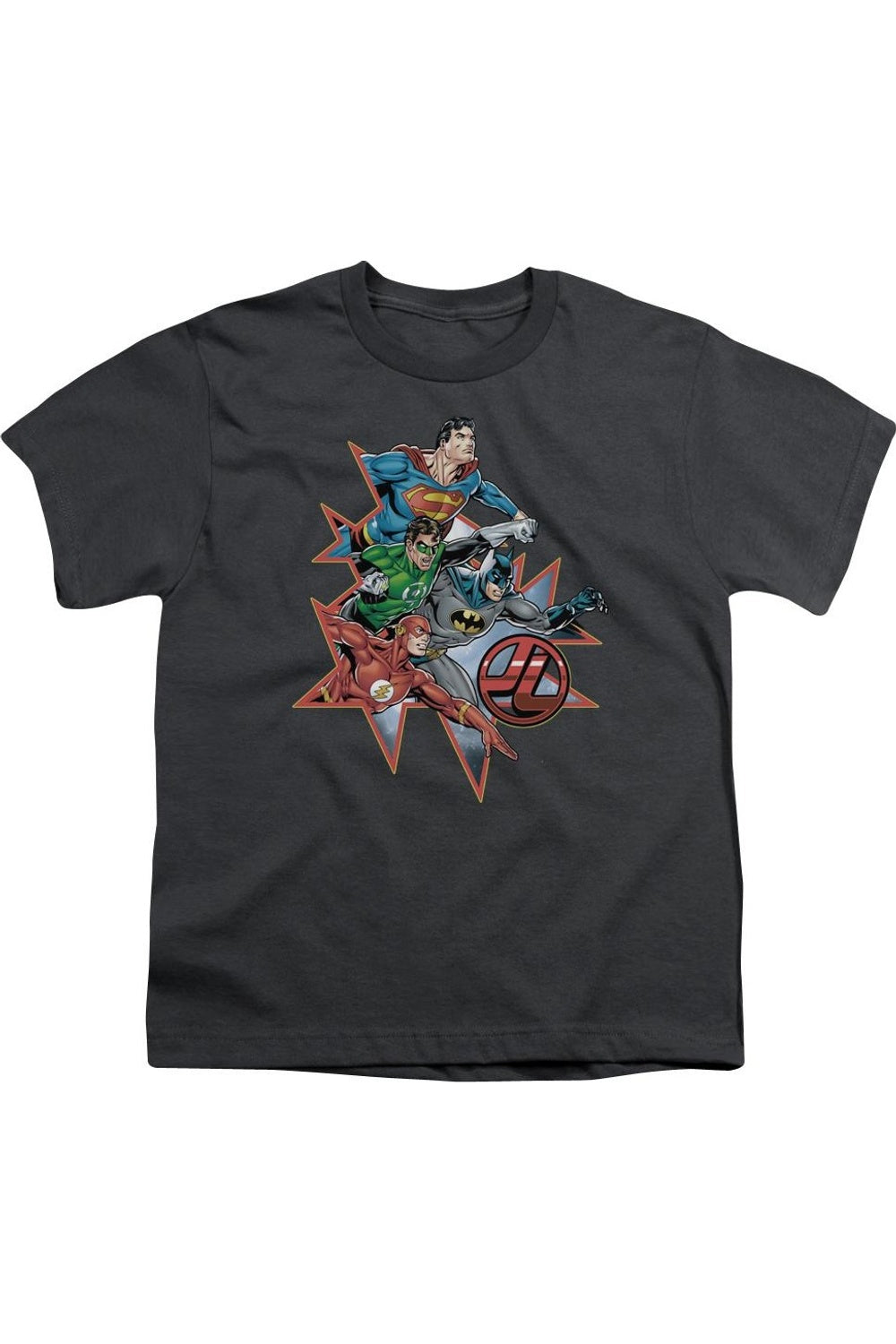 Футболка с коротким рукавом для подростков "Justice League of America" с эффектом звездного взрыва Gildan, Charcoal
Футболка с коротким рукавом для подростков "Justice League of America" с эффектом звездного взрыва Gildan, Charcoal