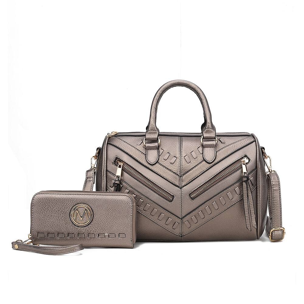 Женская сумка-портфель с кошельком из веганской кожи Mkf Collection Lara от Mia K — 2 шт. MKF Collection, цвет Pewter
Женская сумка-портфель с кошельком из веганской кожи Mkf Collection Lara от Mia K — 2 шт. MKF Collection, цвет Pewter