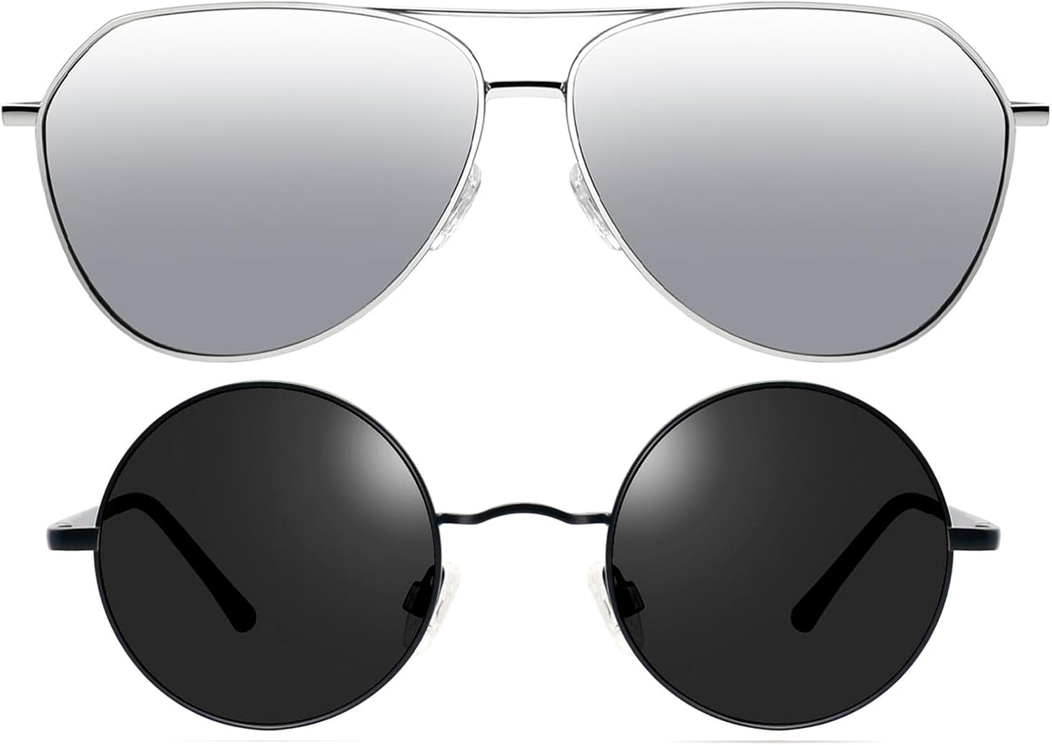 Комплект солнцезащитных очков Joopin Wide Aviation & Small Circle, металлические поляризованные солнцезащитные очки для женщин и мужчин, защита от УФ-излучения, темно-черные солнцезащитные очки для вождения
Комплект солнцезащитных очков Joopin Wide Aviation & Small Circle, металлические поляризованные солнцезащитные очки для женщин и мужчин, защита от УФ-излучения, темно-черные солнцезащитные очки для вождения