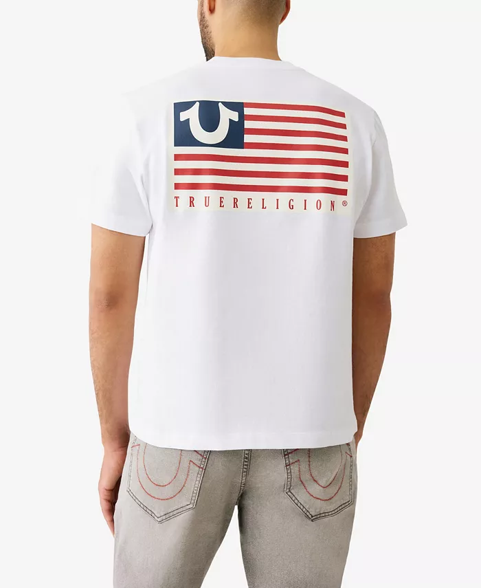 Мужская футболка с коротким рукавом Horseshoe Flag True Religion, белый
Мужская футболка с коротким рукавом Horseshoe Flag True Religion, белый