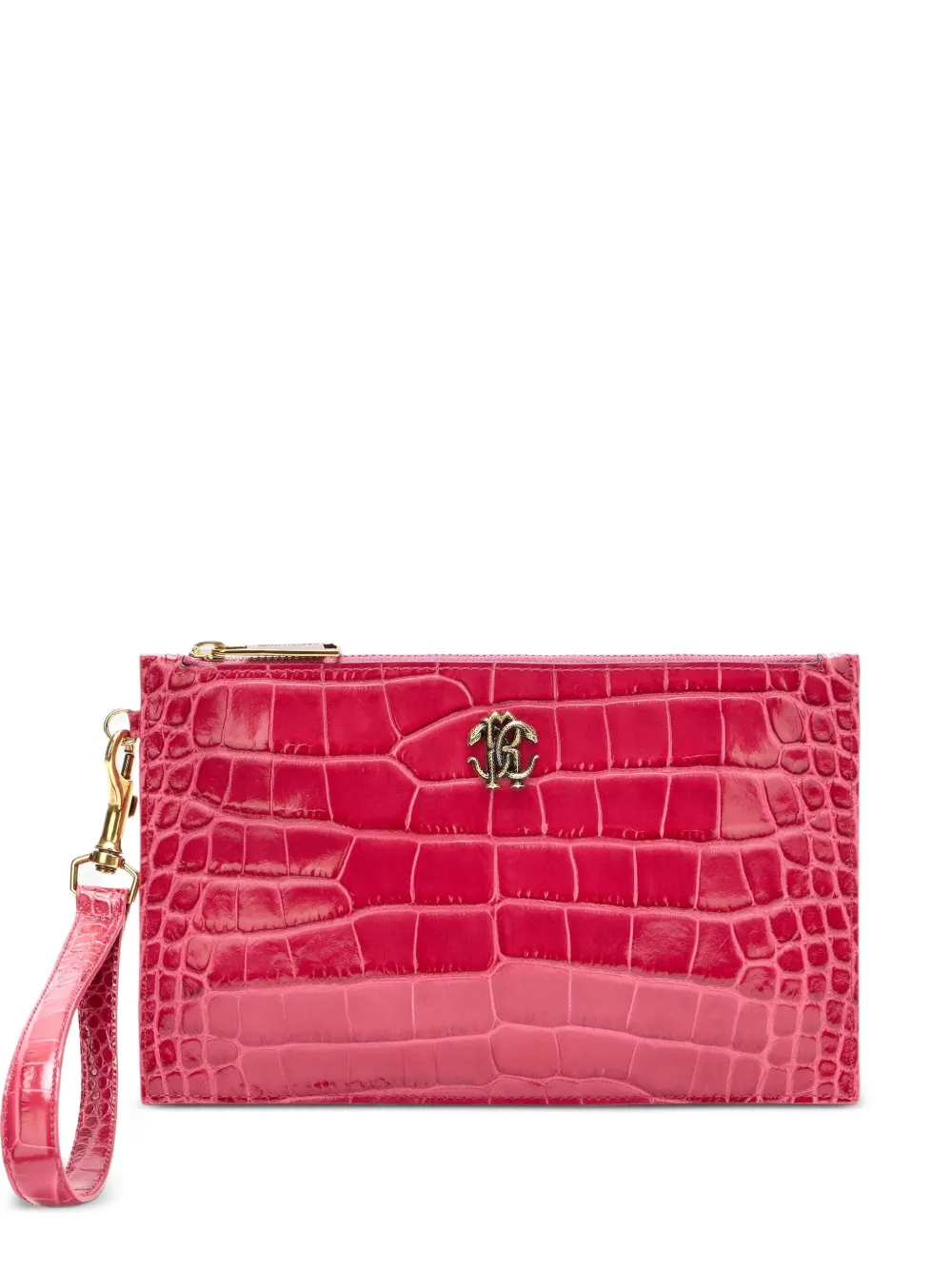 Клатч с тиснением под крокодила и логотипом Roberto Cavalli, розовый
Клатч с тиснением под крокодила и логотипом Roberto Cavalli, розовый