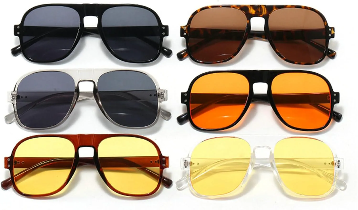 Мужские солнцезащитные очки-пилот в стиле ретро, конфетные оттенки, защита от УФ-излучения UV400; женские солнцезащитные очки с заклепками mincl, Brown Yellow
Мужские солнцезащитные очки-пилот в стиле ретро, конфетные оттенки, защита от УФ-излучения UV400; женские солнцезащитные очки с заклепками mincl, Brown Yellow