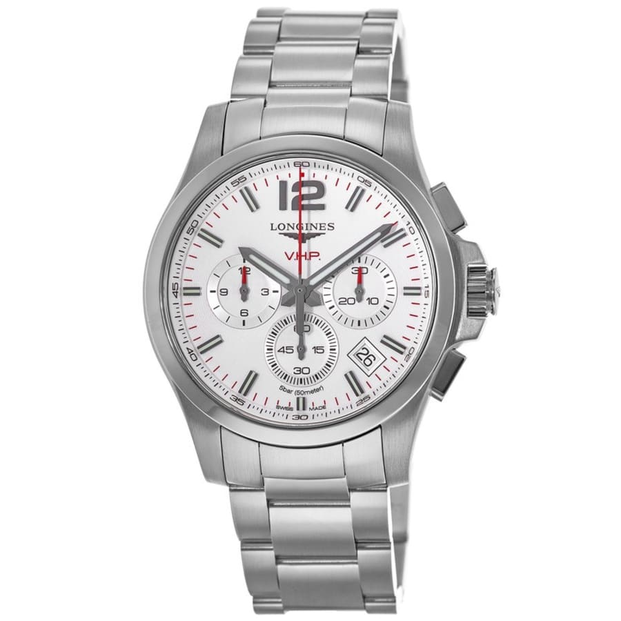Longines Conquest VHP Chronograph Серебряный циферблат Стальные мужские часы L3.717.4.76.6 
Longines Conquest VHP Chronograph Серебряный циферблат Стальные мужские часы L3.717.4.76.6