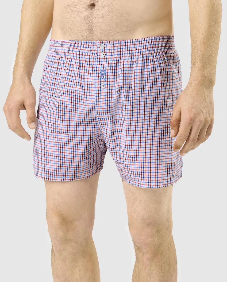 Боксерские шорты из белой ткани El Búho Nocturno, красный
Боксерские шорты из белой ткани El Búho Nocturno, красный