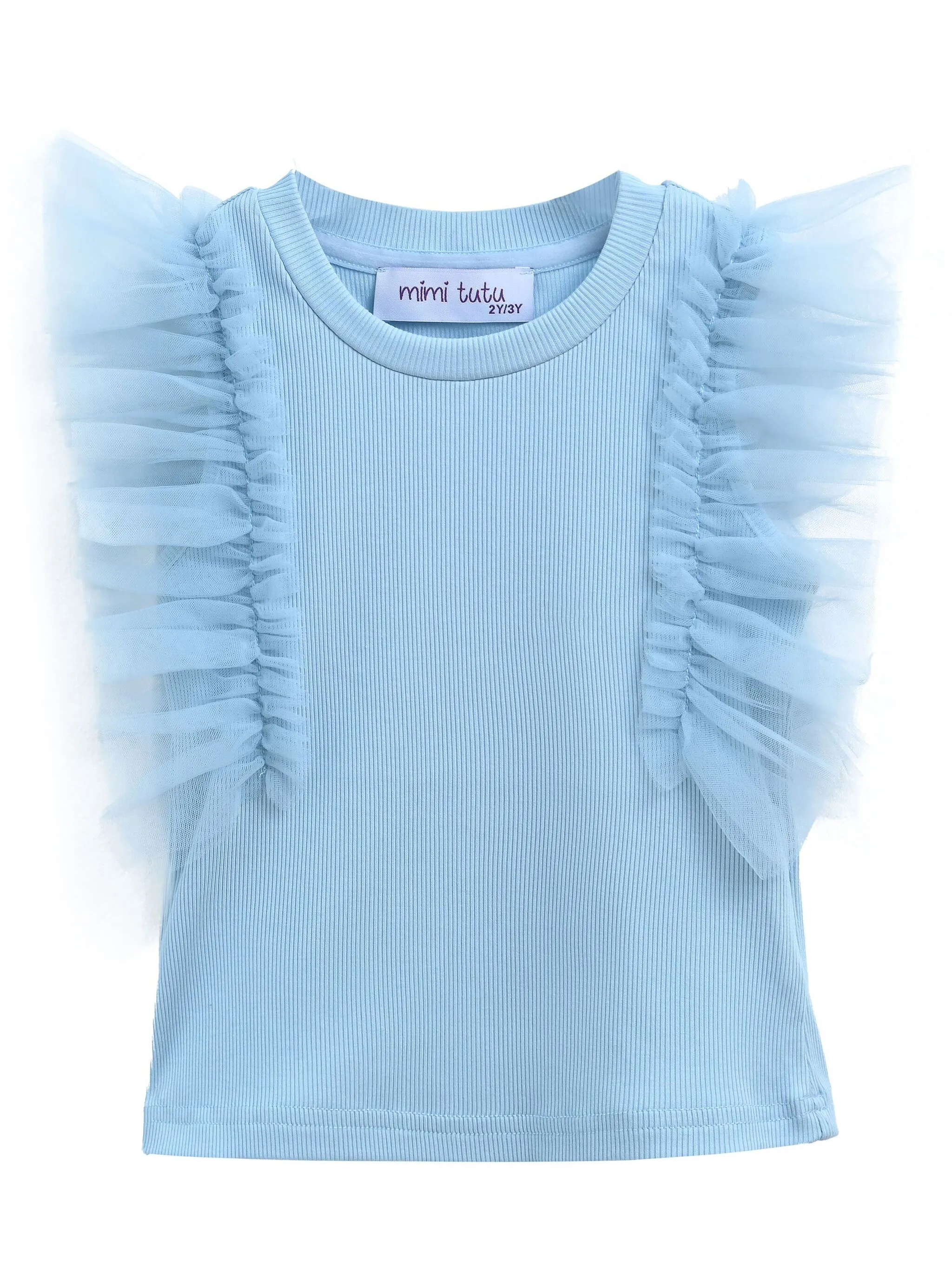 Футболка с рукавами из тюля Mimi Tutu, синий
Футболка с рукавами из тюля Mimi Tutu, синий