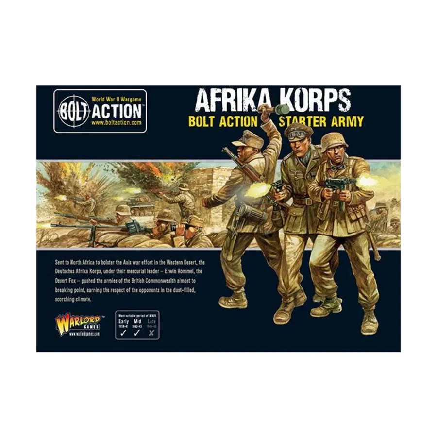 Стартовая армия Африканского корпуса, Bolt Action - German - Afrika Korps (28mm)
Стартовая армия Африканского корпуса, Bolt Action - German - Afrika Korps (28mm)