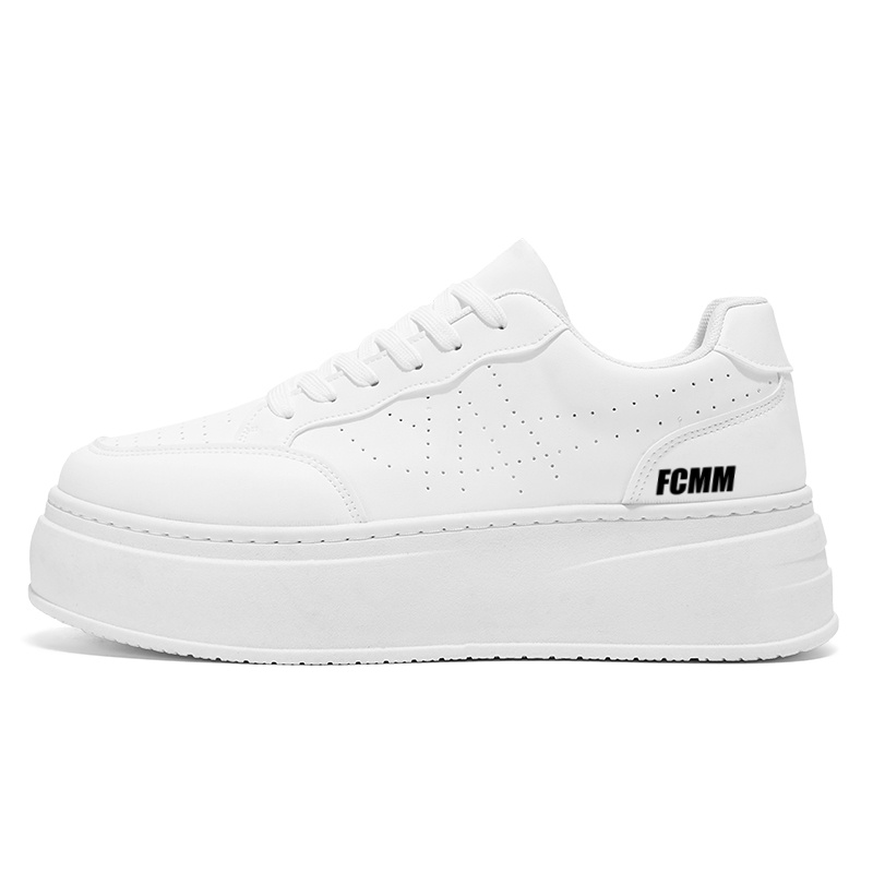 Нескользящие, легкие, амортизирующие, увеличивающие рост, детские, подростковые кроссовки для скейтбординга FCMM, белый 
Нескользящие, легкие, амортизирующие, увеличивающие рост, детские, подростковые кроссовки для скейтбординга FCMM, белый
