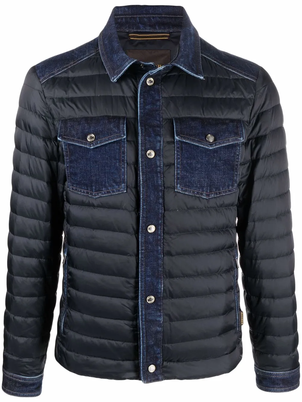 Пуховик с джинсовыми вставками Moorer, синий
Пуховик с джинсовыми вставками Moorer, синий