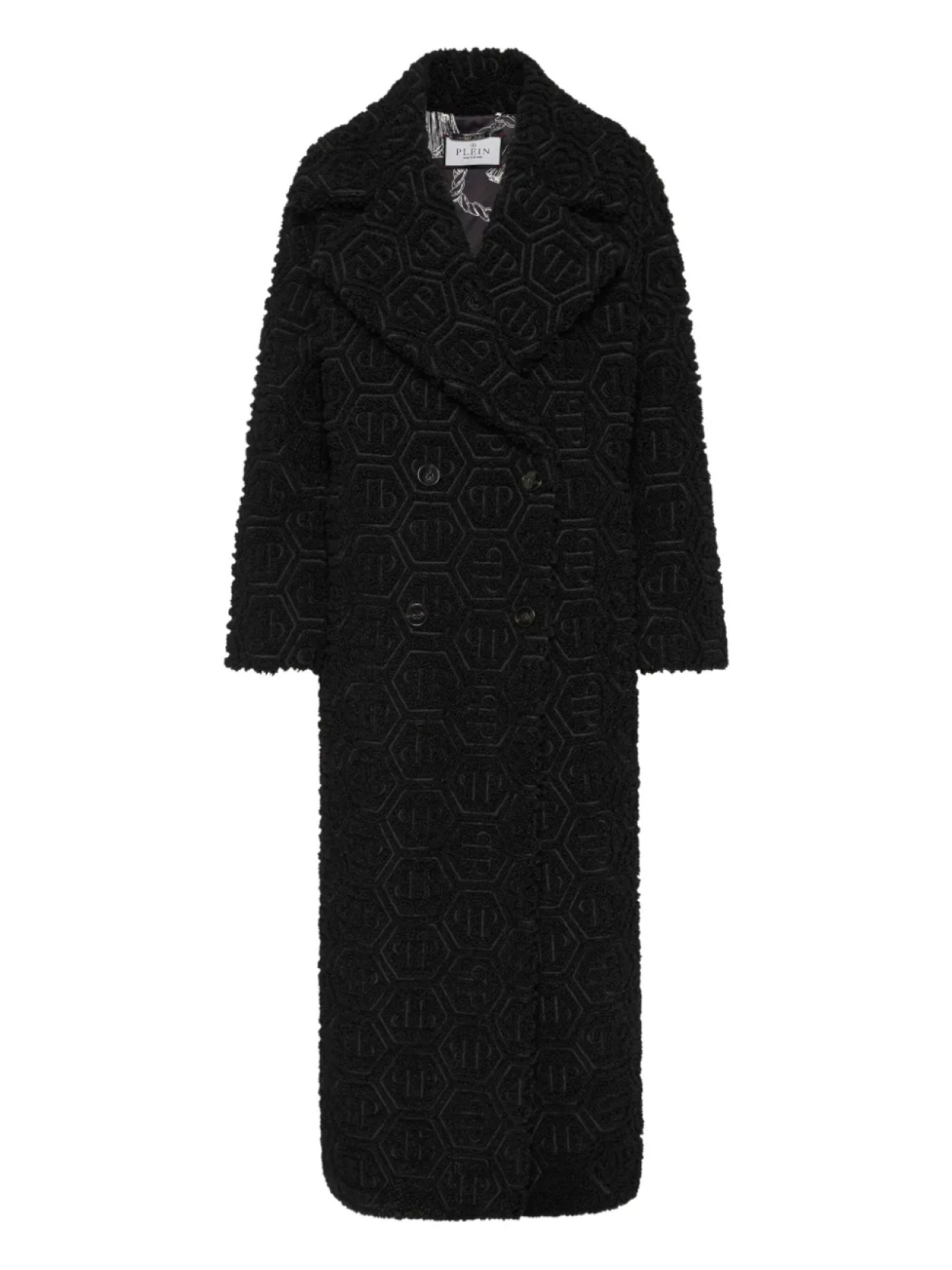 Пальто-тедди с монограммой Philipp Plein, черный
Пальто-тедди с монограммой Philipp Plein, черный
