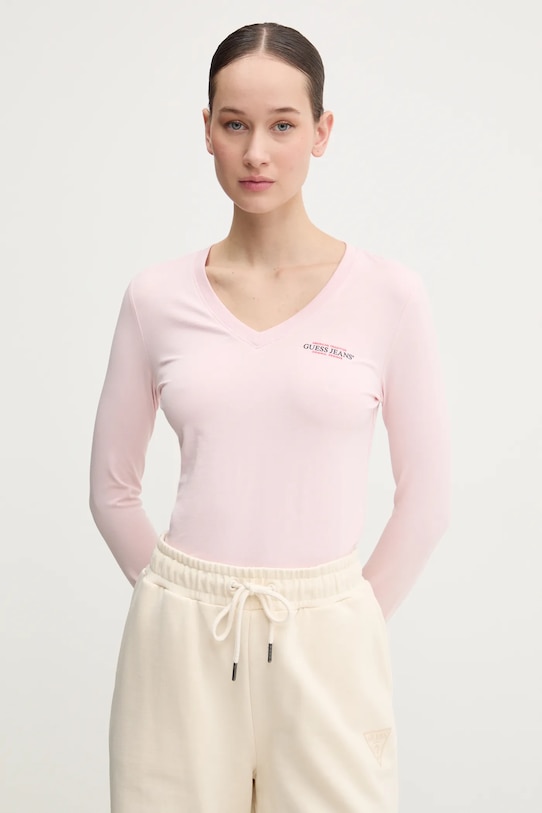 Лонгслив Guess Jeans, розовый
Лонгслив Guess Jeans, розовый