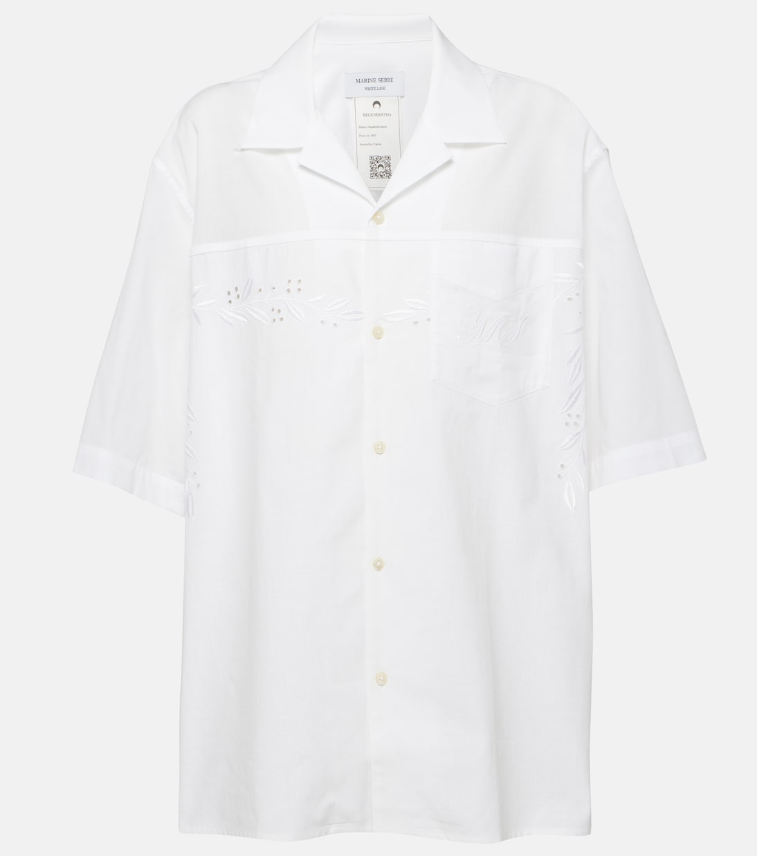 Рубашка для боулинга из регенерированного хлопка для дома Marine Serre, белый
Рубашка для боулинга из регенерированного хлопка для дома Marine Serre, белый