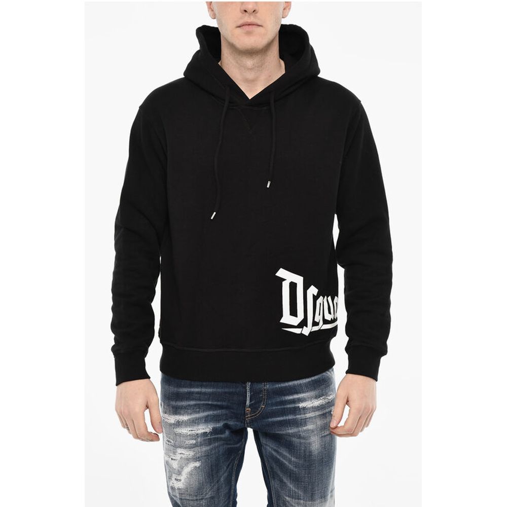 Хлопковая толстовка с капюшоном и готическим принтом логотипа Dsquared2, Black
Хлопковая толстовка с капюшоном и готическим принтом логотипа Dsquared2, Black