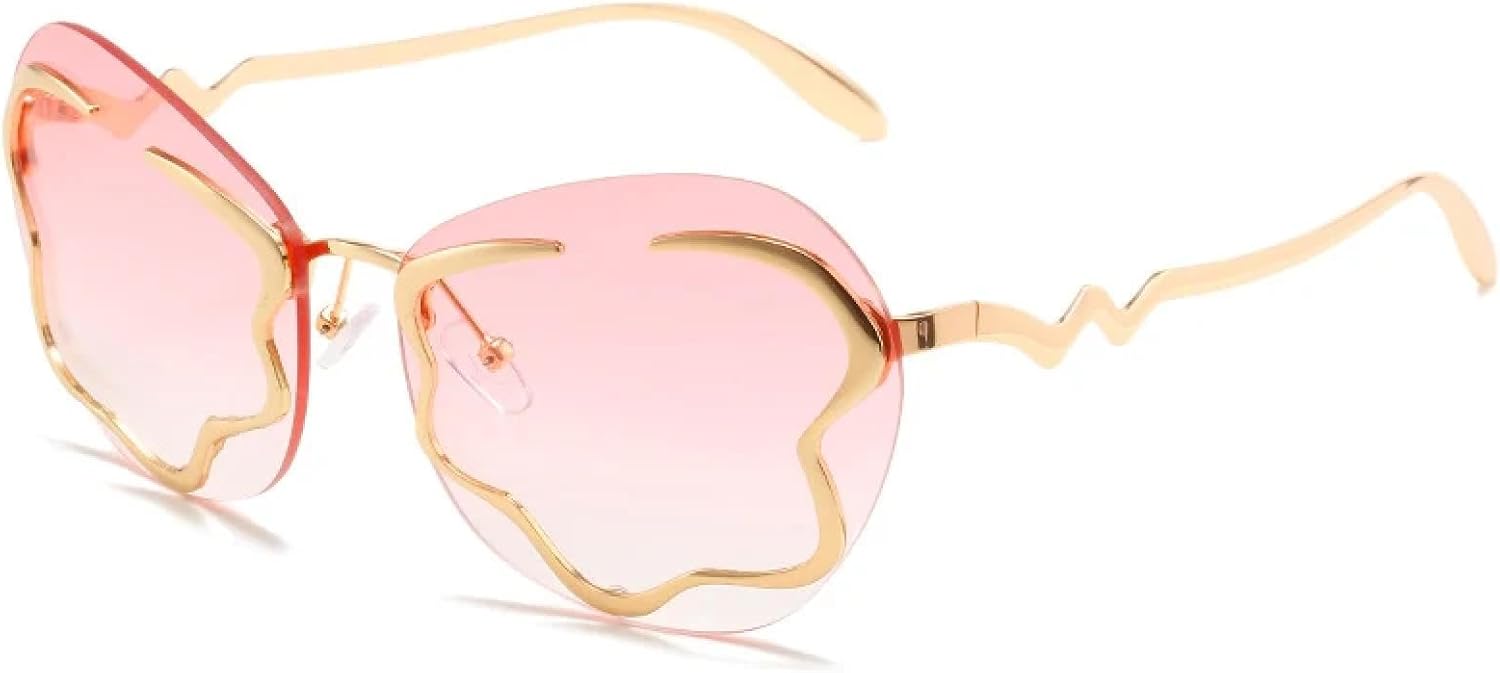 Винтажные металлические солнцезащитные очки без оправы для женщин и мужчин, модные солнцезащитные очки для уличной фотографии, вечеринок, защита от УФ-излучения UV400 TKKTLLT, Gold Gradient Pink
Винтажные металлические солнцезащитные очки без оправы для женщин и мужчин, модные солнцезащитные очки для уличной фотографии, вечеринок, защита от УФ-излучения UV400 TKKTLLT, Gold Gradient Pink