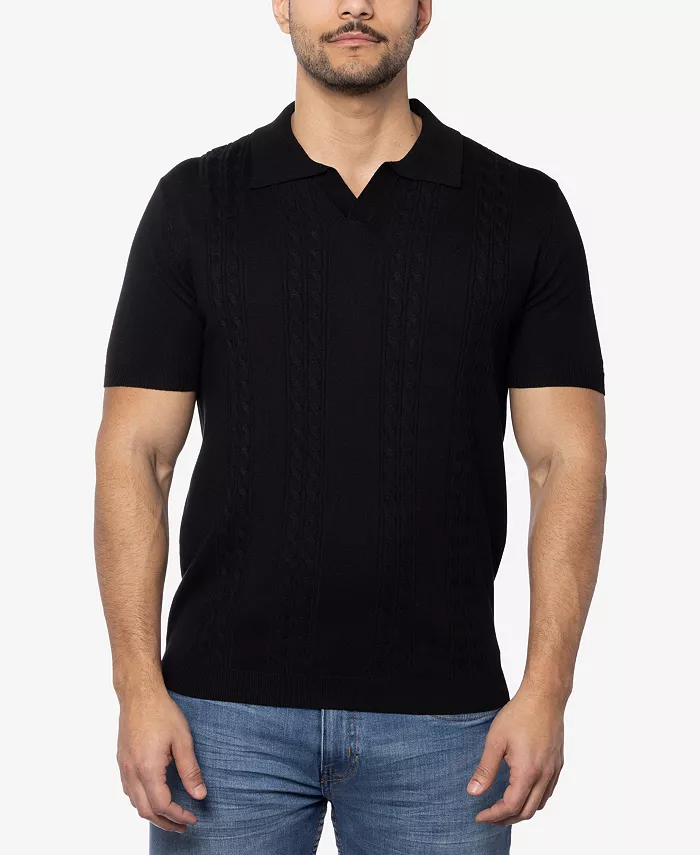 Мужской поло-свитер с коротким рукавом и воротником Johnny Collar в рубчик Spring + Mercer, черный
Мужской поло-свитер с коротким рукавом и воротником Johnny Collar в рубчик Spring + Mercer, черный
