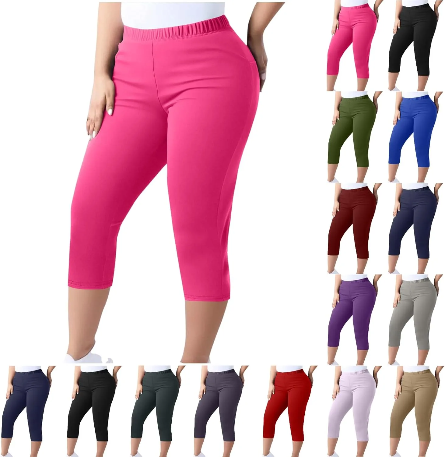 Капри для женщин Plus Size Stretch с эластичной талией Bacrelax
Капри для женщин Plus Size Stretch с эластичной талией Bacrelax