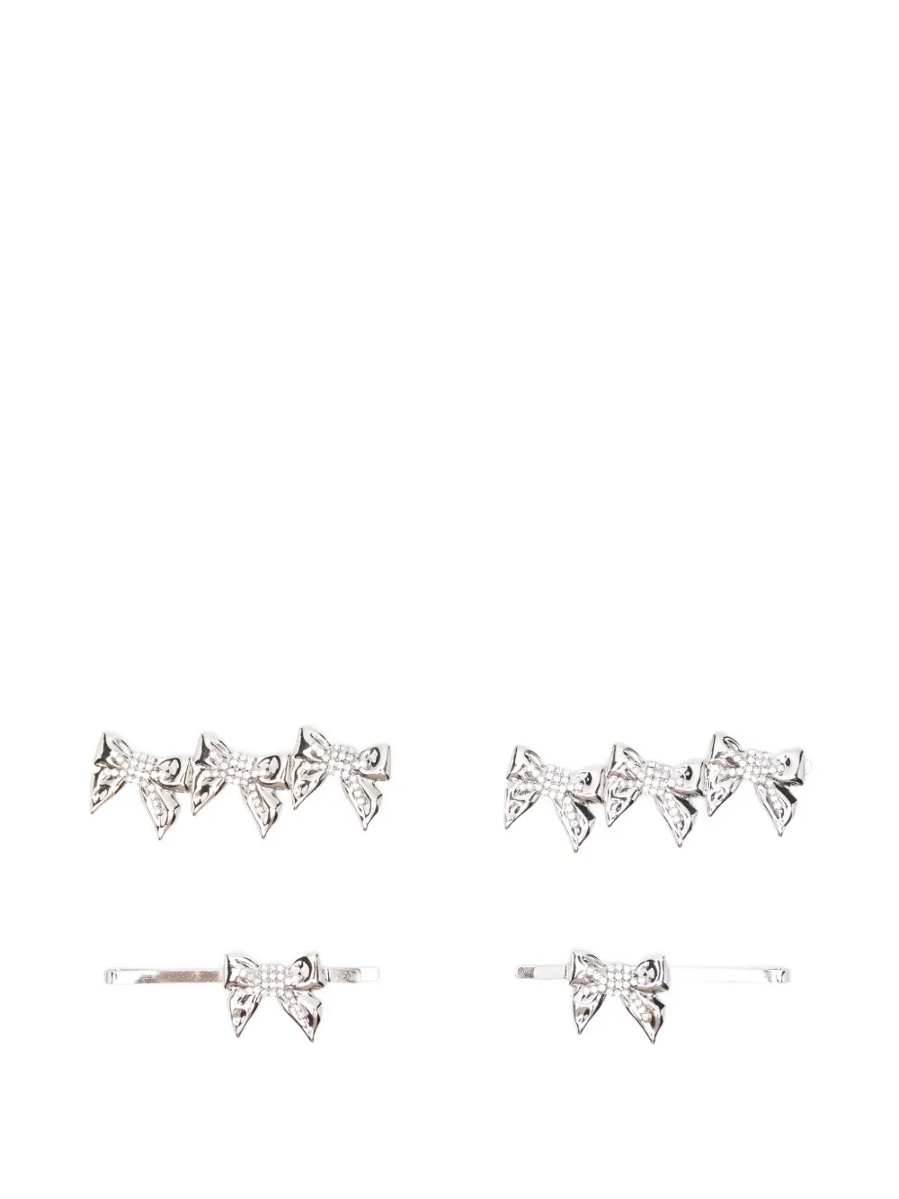 Набор заколок для волос с бантом Alessandra Rich, серебристый
Набор заколок для волос с бантом Alessandra Rich, серебристый