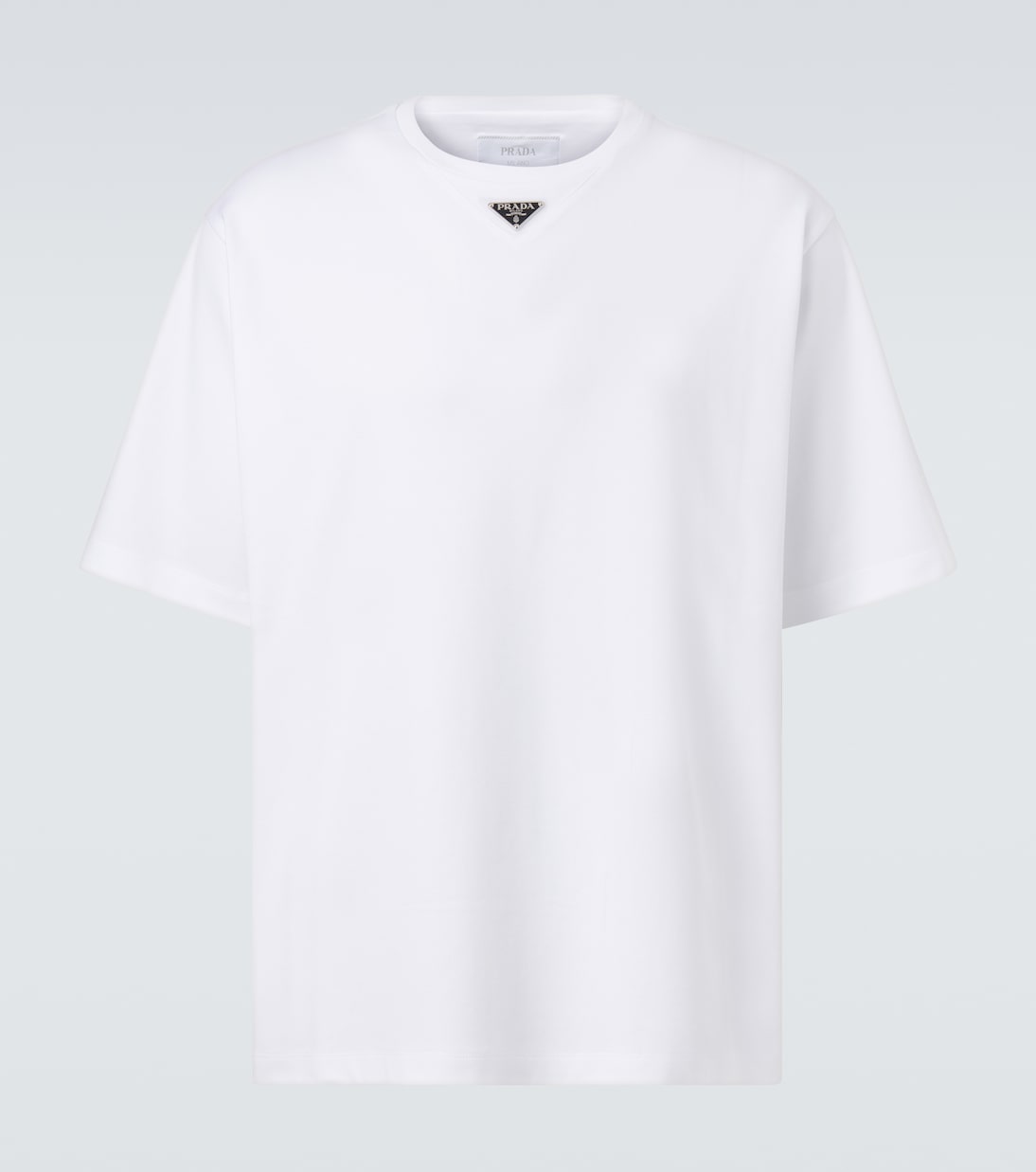Хлопковая футболка Prada, белый
Хлопковая футболка Prada, белый