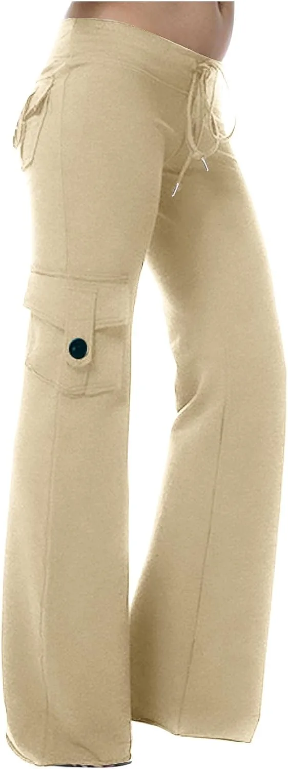 Женские прямые карго штаны с эластичным поясом OPHPY
Женские прямые карго штаны с эластичным поясом OPHPY