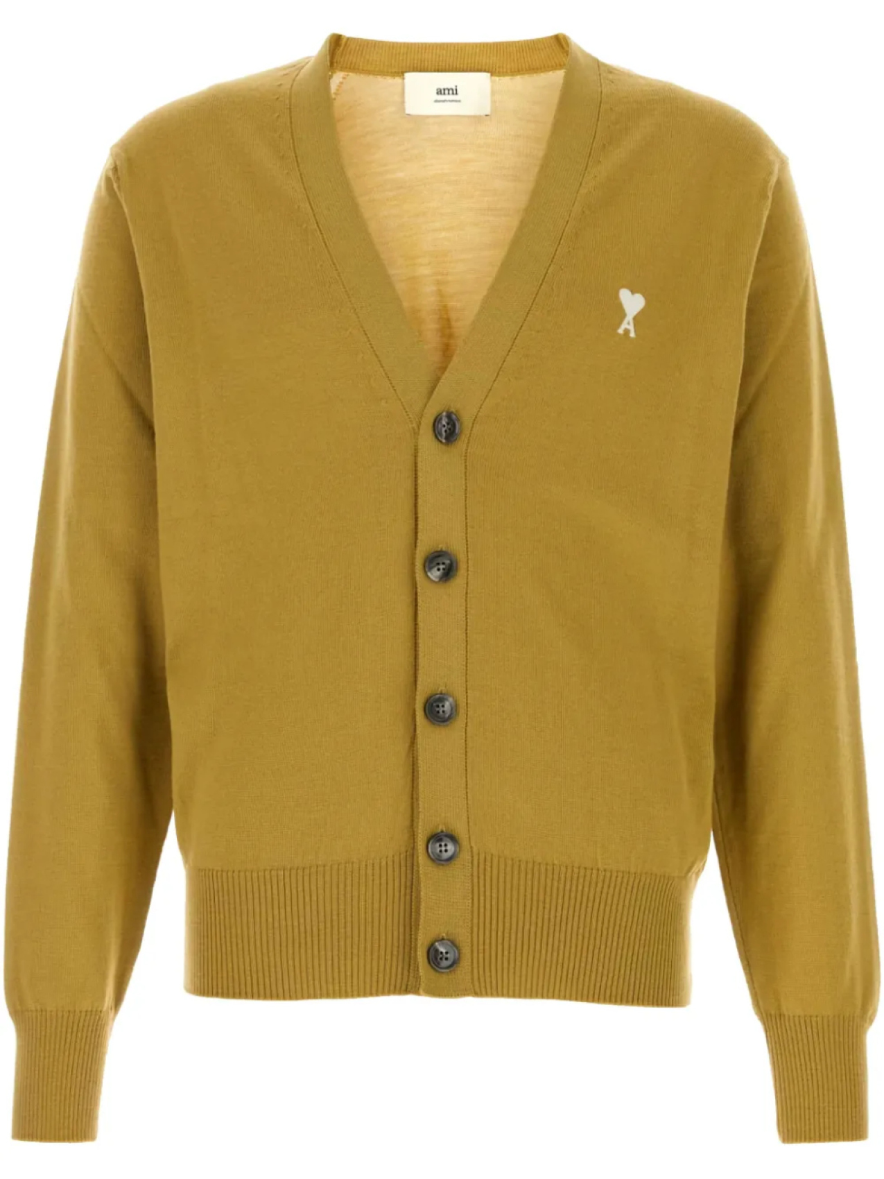 AMI Paris Кардиган из мериносовой ткани с вышивкой Ami de Coeur, желтый
AMI Paris Кардиган из мериносовой ткани с вышивкой Ami de Coeur, желтый