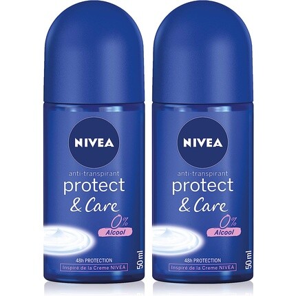 Шариковый дезодорант Protect & Care, 50 мл, 2 шт., Nivea
Шариковый дезодорант Protect & Care, 50 мл, 2 шт., Nivea